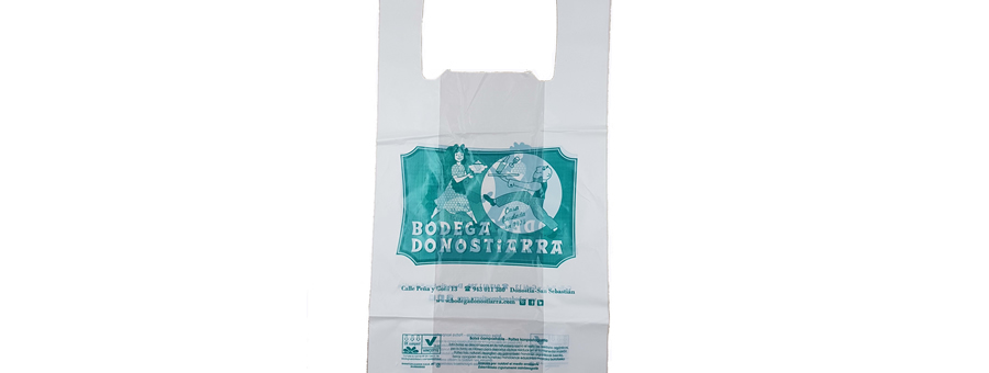 Bolsa camiseta compostable