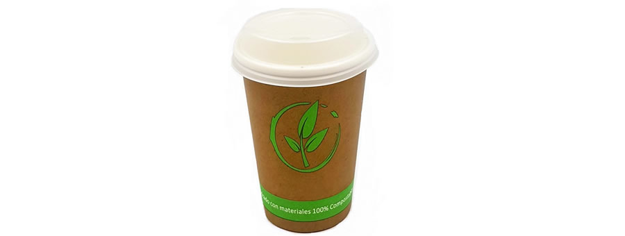 Vaso de café compostable